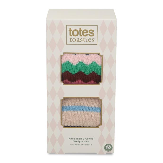 totes toasties® Ladies Knee High Terry Thermal Welly Socks (Twin Pack)  Extra Image 6